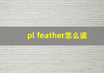 pl feather怎么读